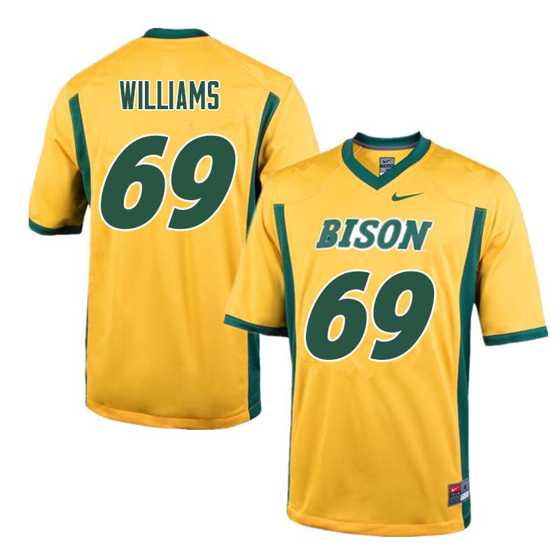 Men #69 Blake Williams North Dakota State Bison College Football Jerseys Sale-Yellow - Click Image to Close